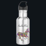 personalisiertes mehrfarbiges Einhorn Edelstahlflasche<br><div class="desc">Personalisieren Sie dieses zauberhafte,  farbenfrohe Einhorn-Design ganz einfach nach Ihren Wünschen. Matching Lunchbox verfügbar.</div>