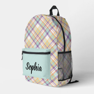 Personalisiertes mehrfarbiges Kariert Bedruckter Rucksack