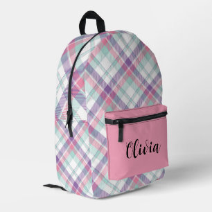 Personalisiertes mehrfarbiges Kariert Bedruckter Rucksack
