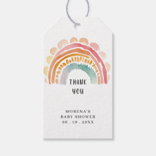 Personalisiertes mehrfarbiges Regenbogendesign Geschenkanhänger