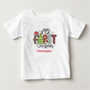 Personalisiertes Mein erstes Weihnachtsgeschenk Ba Baby T-shirt