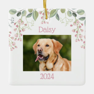 Personalisiertes Memorial Blumendesign Keramikornament