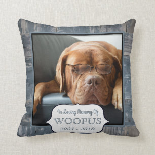 Personalisiertes -Memorial-Foto Beileid des Hund Kissen