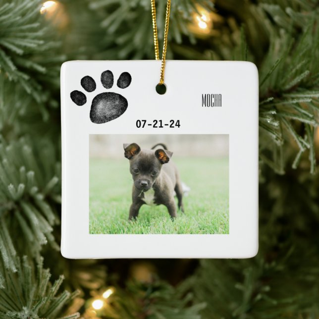 Personalisiertes -Memorial-Foto Keramikornament (Baum)