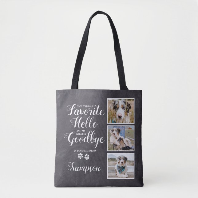 Personalisiertes Memorial Keepake Foto Collage Tasche (Vorderseite)