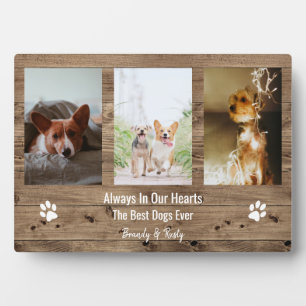 Personalisiertes Memorial Pet Loss Foto Collage Fotoplatte