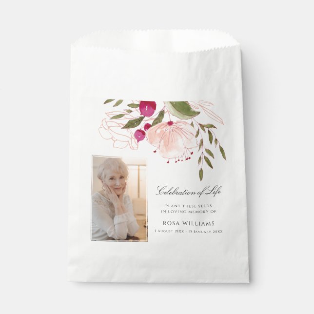 Personalisiertes Memorial Seed Packet für Beerdigu Geschenktütchen (Vorderseite)
