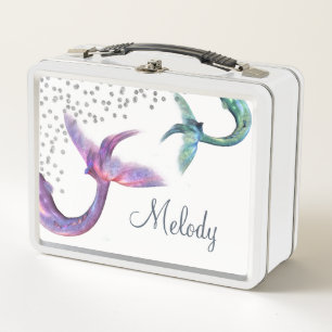 Personalisiertes Mermaid Metall Brotdose