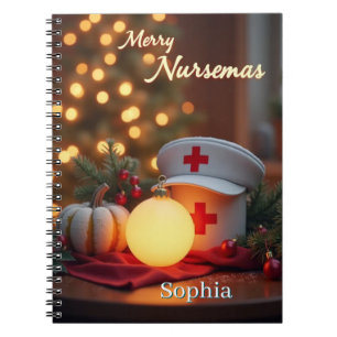 Personalisiertes Merry Nursemas – Realistischer Fe Notizblock