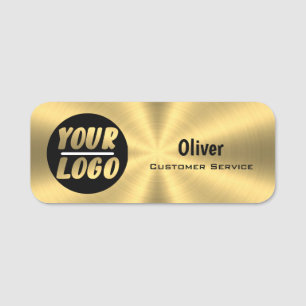 Personalisiertes Metallgold Namensschild