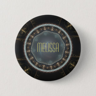 Personalisiertes metallisches Verziertes Steampunk Button