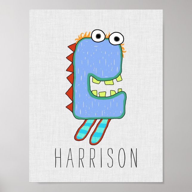 Personalisiertes Miggy Monster Poster (Vorne)