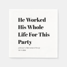 Personalisiertes Minimal-Party für den weißen Sonn Serviette
