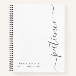 Personalisiertes minimalistisches benutzerdefinier notizbuch