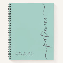 Personalisiertes minimalistisches benutzerdefinier notizbuch