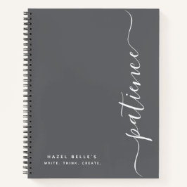 Personalisiertes minimalistisches benutzerdefinier notizbuch