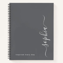 Personalisiertes minimalistisches benutzerdefinier notizbuch