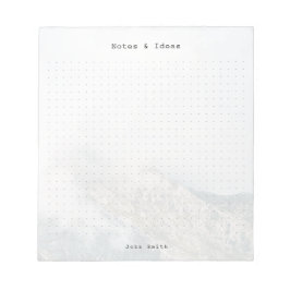 Personalisiertes minimalistisches Bergpunktgitter Notizblock