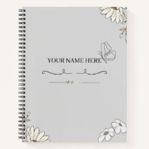 Personalisiertes minimalistisches Blumen-Schmetter