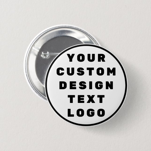 Personalisiertes Minimalistisches Design-Text-Logo Button (Vorne & Hinten)
