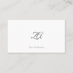 Personalisiertes Minimalistisches Design Weißer Hi Visitenkarte
