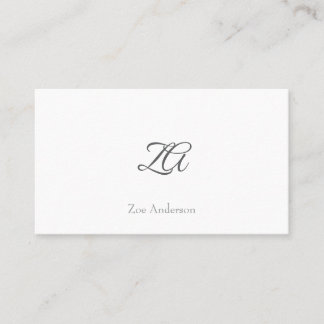 Personalisiertes Minimalistisches Design Weißer Hi Visitenkarte
