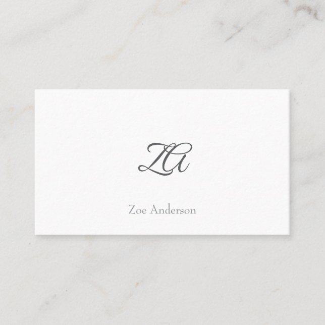 Personalisiertes Minimalistisches Design Weißer Hi Visitenkarte (Vorderseite)