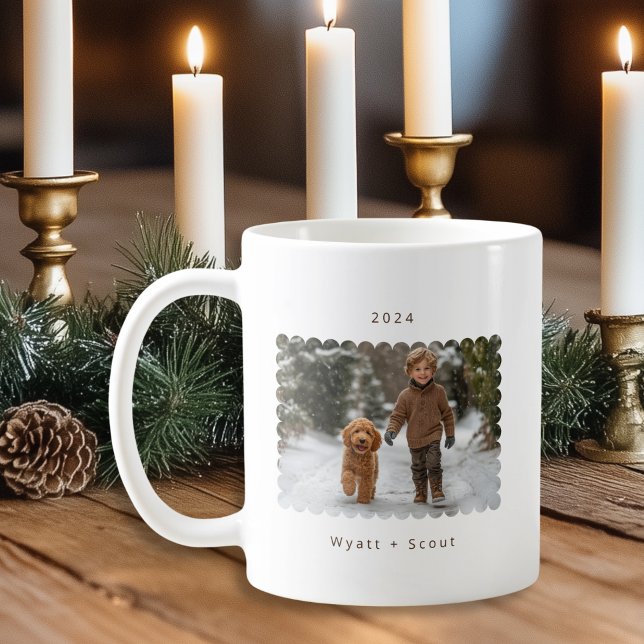 Personalisiertes Minimalistisches Foto mit einfach Kaffeetasse (Shown on a Classic Mug)