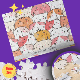 Personalisiertes Minimalistisches Katzenpuzzle - 8