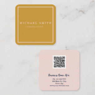 Personalisiertes Minimalistisches QR-Logo Quadratische Visitenkarte