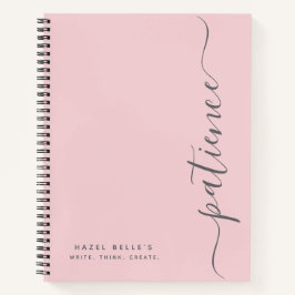 Personalisiertes minimalistisches rosa benutzerdef notizbuch