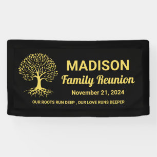 personalisiertes minimalistisches schwarzes golden banner