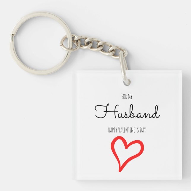 Personalisiertes Minimalistisches Script Herzlich  Schlüsselanhänger (Vorderseite)