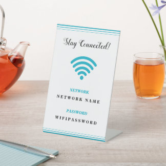 Personalisiertes Minimalistisches WLAN-Passwort un Sockelschild