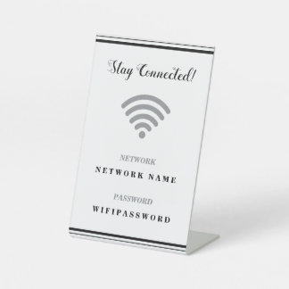 Personalisiertes minimalistisches WLAN-Passwort un Sockelschild