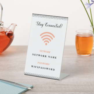 Personalisiertes Minimalistisches WLAN-Passwort un Sockelschild