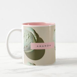 Personalisiertes Minz-Chip-Eiscreme Zweifarbige Tasse