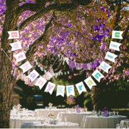 Personalisiertes Minzrosa oder eine beliebige Farb Wimpelkette