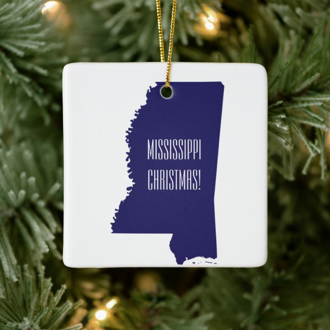Personalisiertes Mississippi Weihnachtsschmuck (Baum)