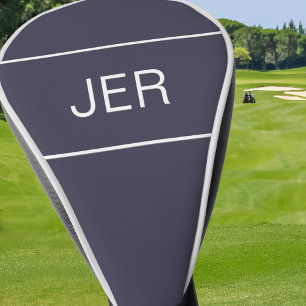 Personalisiertes Mit Monogramm erstes Schutzblau Golf Headcover