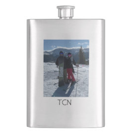 Personalisiertes Mit Monogramm Foto Flachmann
