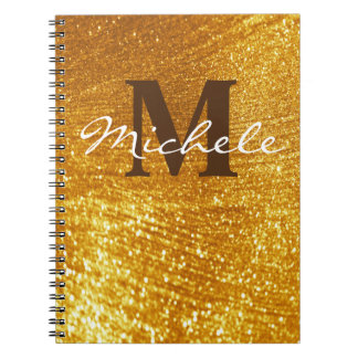 Personalisiertes Mit Monogramm-Glittery-Notebook Notizblock