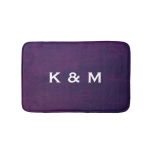 Personalisiertes Mit Monogramm Lila Badematte