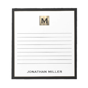 Personalisiertes Mit Monogramm Notepad Notizblock