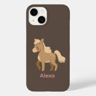 Personalisiertes Mit Monogramm Pony Horse Girl Case-Mate iPhone 14 Hülle