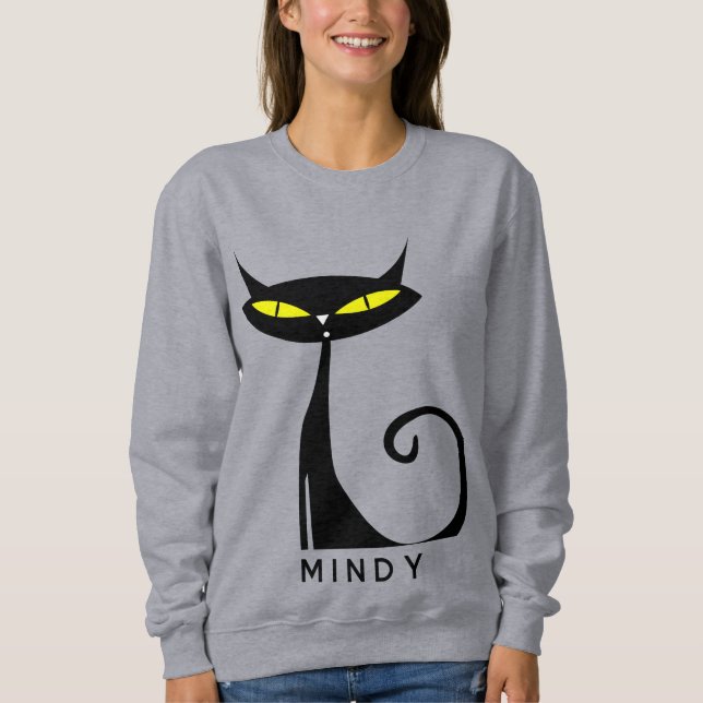 Personalisiertes Mittelalter Moderne Atomenkatze Sweatshirt (Vorderseite)
