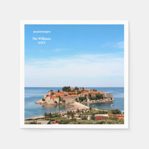 Personalisiertes Mittelmeer Menorca Serviette