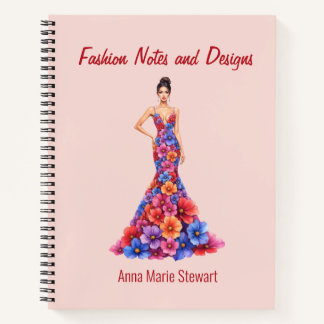 Personalisiertes Mode-Skizzenbuch Notizbuch