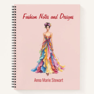 Personalisiertes Mode-Skizzenbuch Notizbuch
