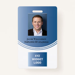 Personalisiertes Modern Business Employee Foto Log Ausweis